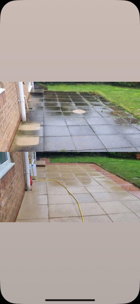 Before and After of Patio Clean