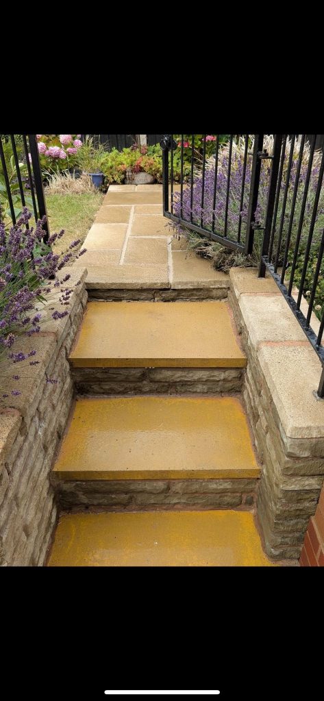 Pressure Washed Steps